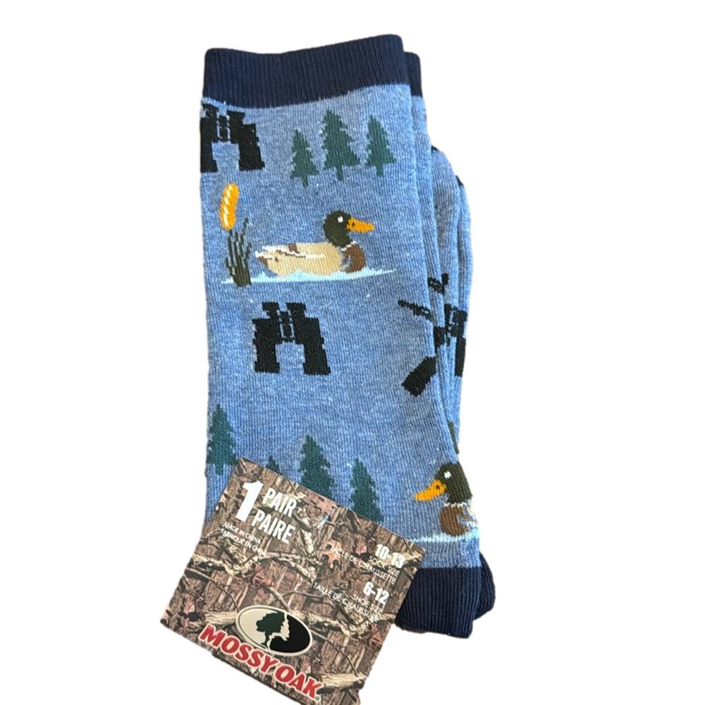 Mossy Oak Outdoor Duck Hunting Themed Crew Socks